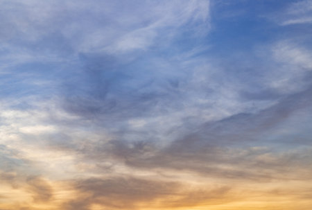 Cloudy sky in summerの写真素材
