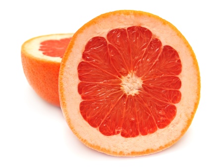 Grapefruit isolated on white backgroundの写真素材