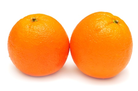 Sweet orange fruit on white backgroundの写真素材