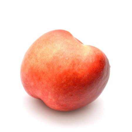 Nectarine isolated on white backgroundの写真素材