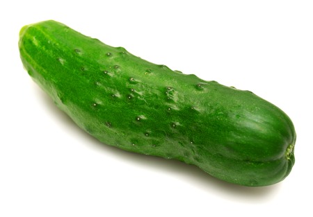 Cucumber isolated on white backgroundの写真素材
