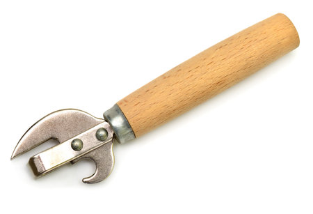 Can opener isolated on white backgroundの写真素材