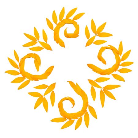 Creative idea flower of a sunflower and petals flying in the wind. Food, products. Abstraction and wave. Floral pattern. Agricultural topics. Place for text. Flat lay, top viewの写真素材