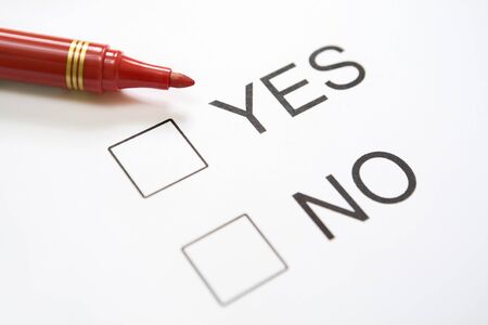 Yes and No checklist still unmarked. There is soft vignetting around the image.
の写真素材