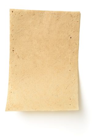 Photo of parchment isolated on whiteの写真素材