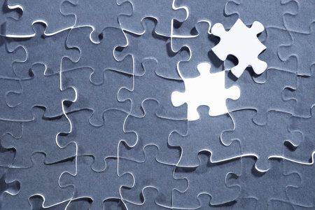 Last piece of puzzle placed over the jigzaw puzzle