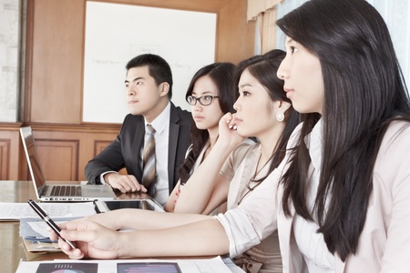 Group of Asian business people listening in a meeting seasonの写真素材
