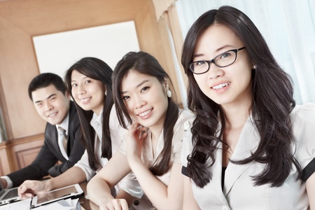 Group of business people looking to the cameraの写真素材