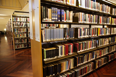 Melbourne, Australia - April 8th, 2012 : Book collection in Victoria State Libraryのeditorial素材