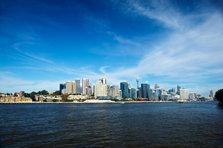 Sydney taken from the north side across the bayの写真素材