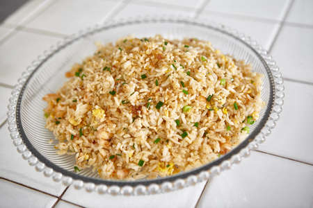 A plate of fried rice, a cuisine using chinese style but famous in Indonesiaの写真素材