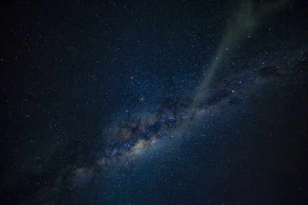 Milky way on dark night in Indonesia mountain rangeの写真素材