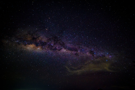 Milky way on dark night in Indonesia mountain rangeの写真素材