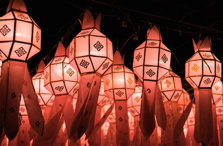 Lantern Festival or Yee Peng Festival or Chinese New Yearの写真素材