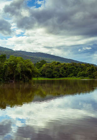 mountain lake landscapeの写真素材