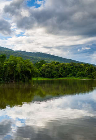 mountain lake landscapeの写真素材