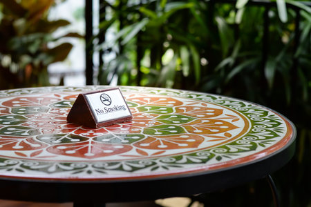 no smoking sign in restaurant,