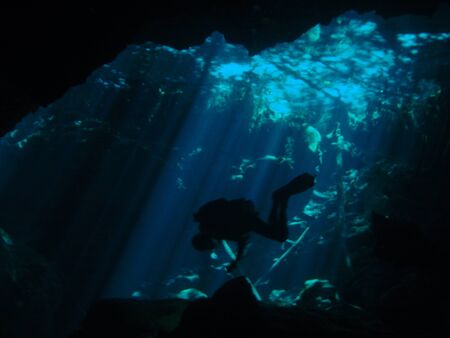 Cenote in Cancunの写真素材