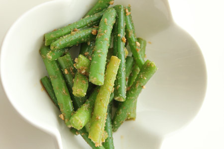 Vegetable with sesame dressing, a kidney bean, dressed dishes, a small bowl dish, Japanese-style...