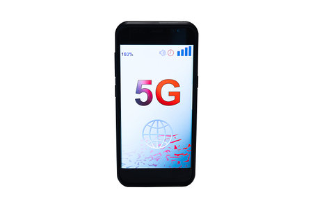 5G Fast wireless internet connection of the new generation. Communication technology.