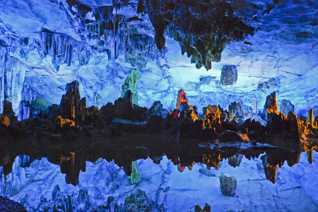 Reed Flute stalagmite cave near Guilin in Southwestern China