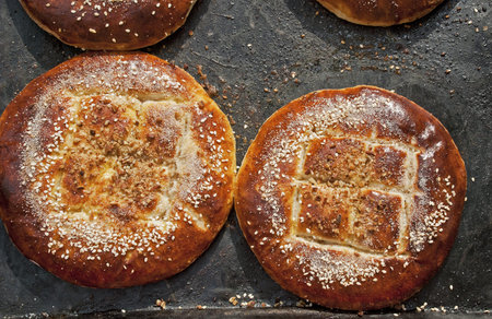 Delicious Mexican sweet breads on a pan
