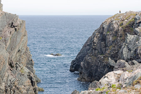 Cliffs on the East Coast of Canada, Newfoundlandの写真素材