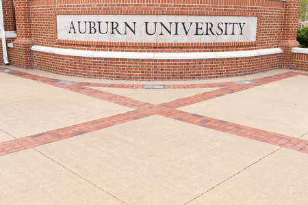 AUBURN ALABAMA, USA - June 18, 2020 - Auburn University Sign at Main Campusのeditorial素材