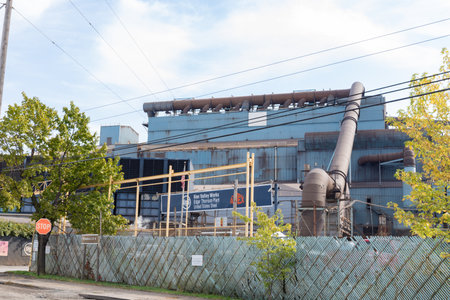 BRADDOCK, PA, USA - 21 OCT 2020: US Steel Edgar Thomson Plant, Mon Valley Worksのeditorial素材
