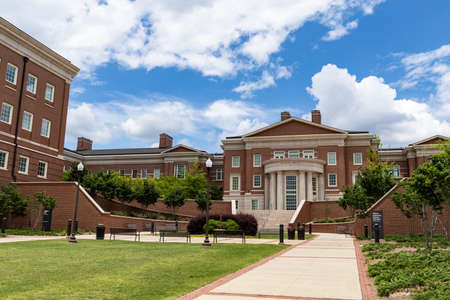 AUBURN ALABAMA, USA - JUNE 18, 2020 - View of the McCartney Terrace as seen from Carroll Commons on the Auburn University Campusのeditorial素材