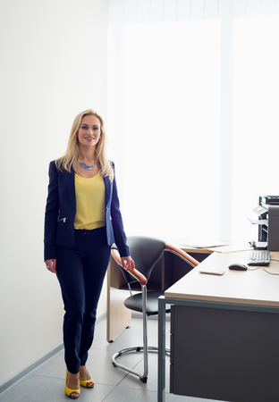 Beautiful business woman in the officeの写真素材