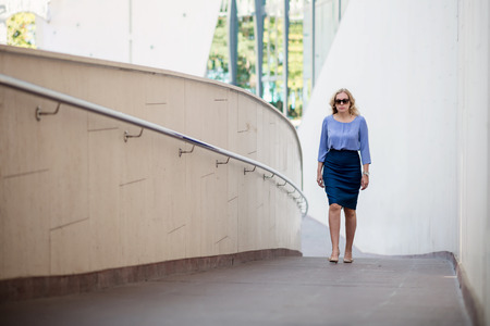 Business woman in summerの写真素材