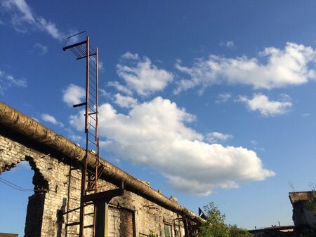Building and blue skyのeditorial素材