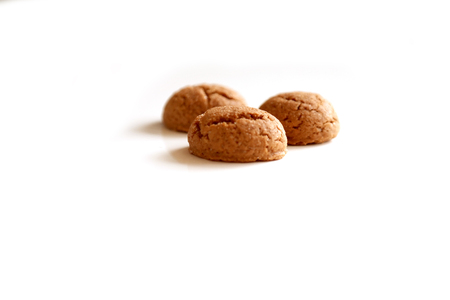 Dutch cookie (ginger nuts) for holiday Sinterklaas (St. Nicholas), on a white background.の写真素材