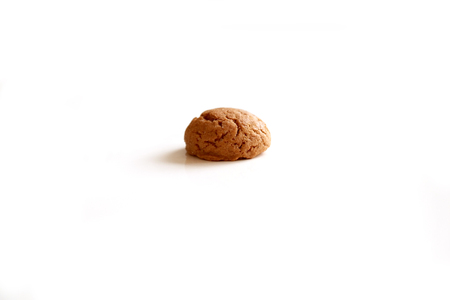 Dutch cookie (ginger nuts) for holiday Sinterklaas (St. Nicholas), on a white background.の写真素材