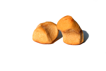 Pepper Nuts (gingerbread), a Dutch holiday / Sinterklaas snack, on whiteの写真素材