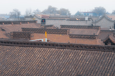 Roofs of the ancient city of Hebei, Chinaの写真素材