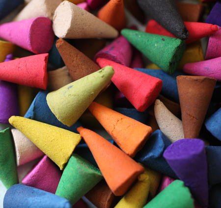 incense cones is colorful, relax and fragrantの写真素材