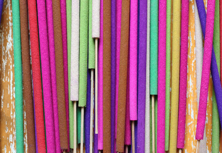 incense sticks is colorful, relax and fragrantの写真素材