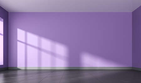Empty dance studio room interior with day lighting.の写真素材