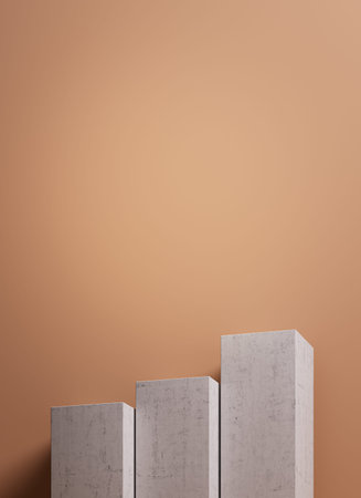 Concrete cubes minimalistic abstract background