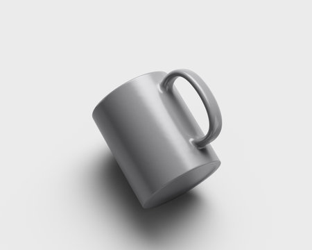 Blank ceramic coffee mug mockupの写真素材