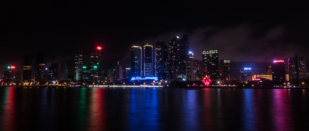 Qingdao night view sceneryのeditorial素材