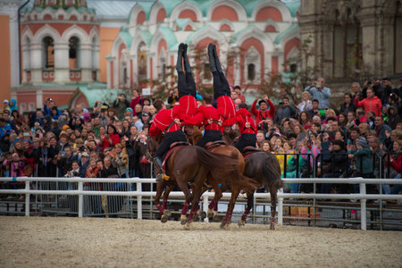 Horse show Traditions Russia September 8, 2015, the Red Square, the Kremlin statement Riding Schoolのeditorial素材