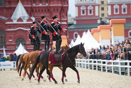 Horse show Traditions Russia September 8, 2015, the Red Square, the Kremlin statement Riding Schoolのeditorial素材