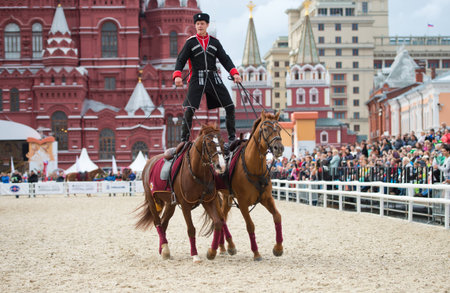 Horse show Traditions Russia September 8, 2015, the Red Square, the Kremlin statement Riding Schoolのeditorial素材
