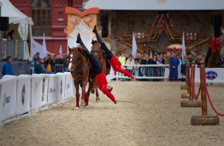 Horse show Traditions Russia September 8, 2015, the Red Square, the Kremlin statement Riding Schoolのeditorial素材