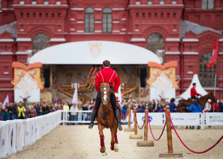 Horse show Traditions Russia September 8, 2015, the Red Square, the Kremlin statement Riding Schoolのeditorial素材