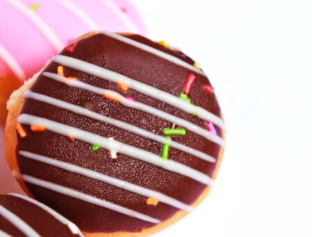 Slope chips, bread, chocolate and sprinkle with sugarの写真素材