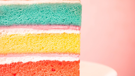 layer rainbow cakeの写真素材